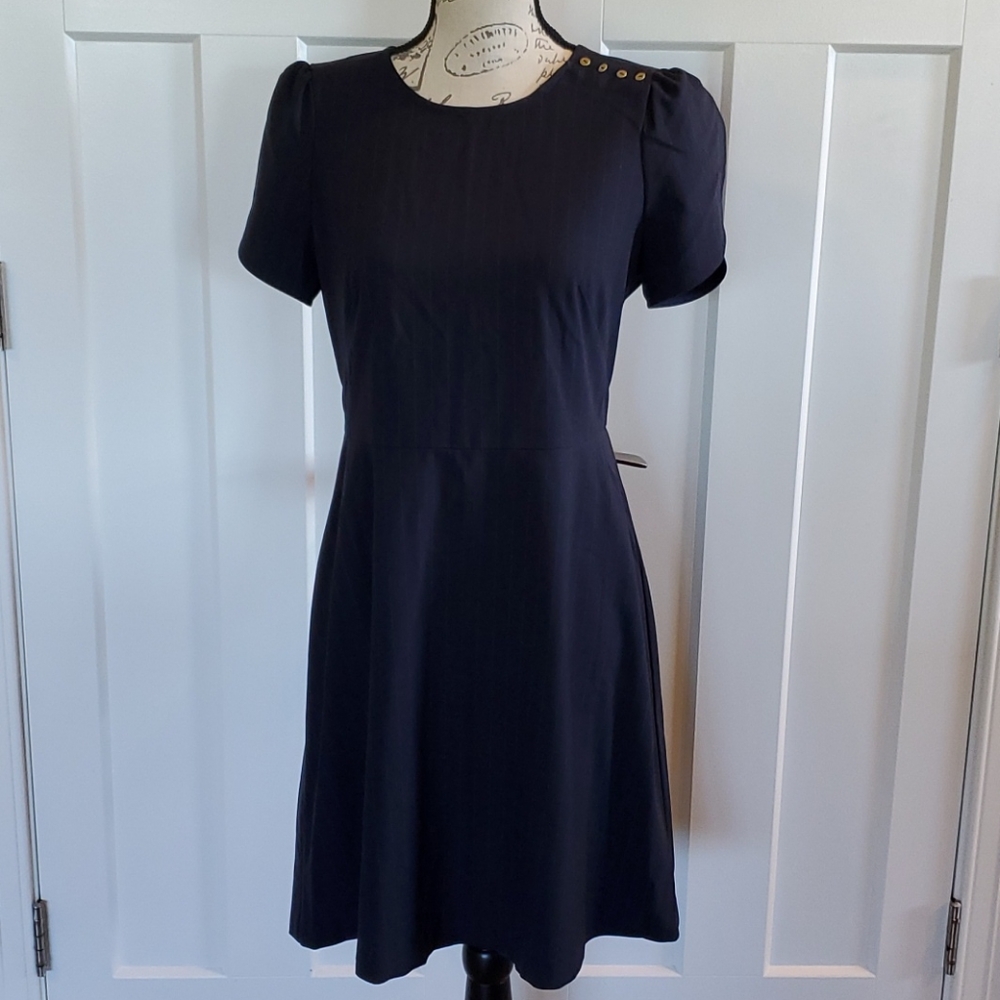 LOFT Navy pin striped dress